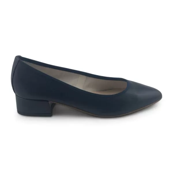 Donna Otisopse Ballerine-Ballerine In Pelle Blu Con Tacco 3 Cm