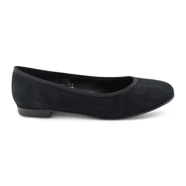 Donna Otisopse Ballerine-Ballerine Nere Da Donna In Camoscio –