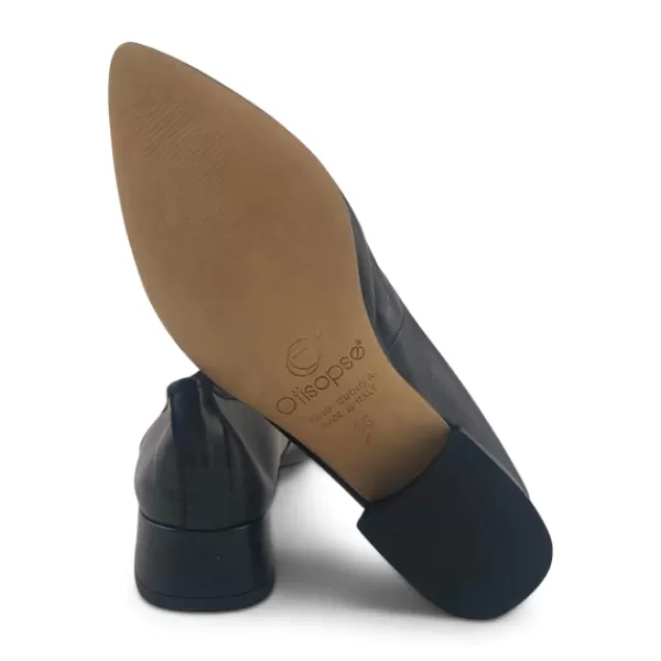 Donna Otisopse Ballerine-Ballerine Nere In Pelle Con Tacco 3 Cm