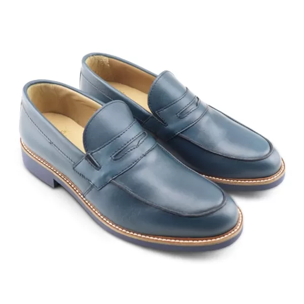 Uomo Otisopse Casual-Mocassini Blu In Pelle –