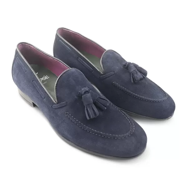 Uomo Otisopse Mocassini casual-Mocassini Fiocco Blu In Camoscio –