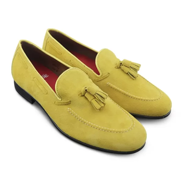 Uomo Otisopse Mocassini casual-Mocassini Fiocco Giallo In Camoscio –