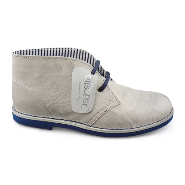 Uomo Otisopse Polacchine-Polacchina Beige In Pelle Stropicciata –