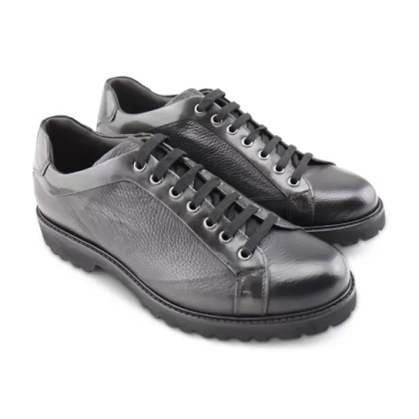 Uomo Otisopse Scarpe suola vibram-Scarpe Derby Da Uomo Grigie In Pelle –