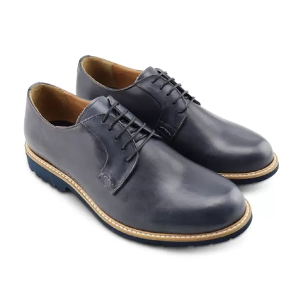 Uomo Otisopse Scarpe suola vibram-Scarpe Derby Da Uomo Grigie In Pelle –