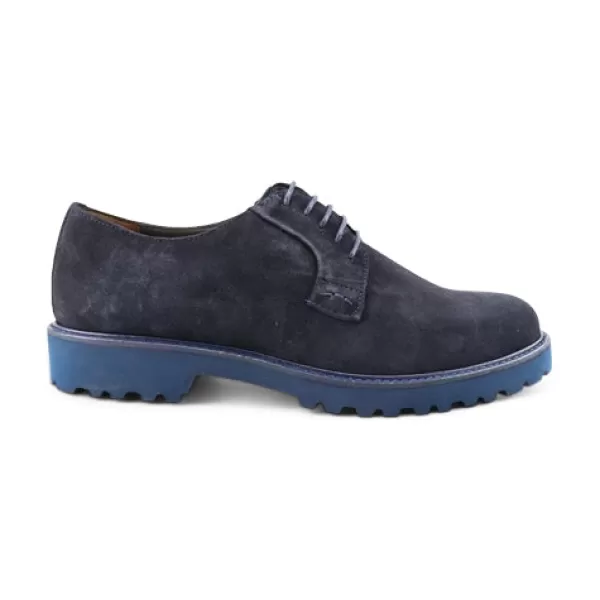 Uomo Otisopse Scarpe suola vibram-Scarpe Derby Da Uomo In Camoscio Blu –