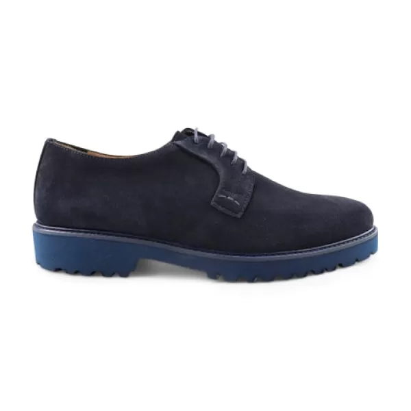 Uomo Otisopse Scarpe suola vibram-Scarpe Derby Da Uomo In Camoscio Blu –