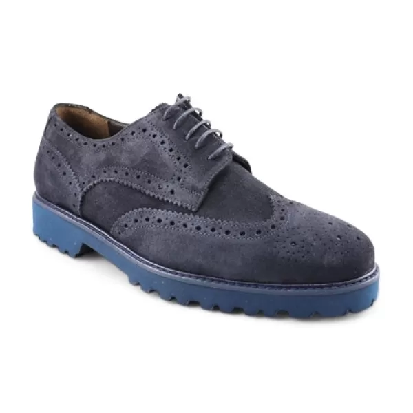 Uomo Otisopse Scarpe suola vibram-Scarpe Derby In Camoscio Blu Da Uomo –