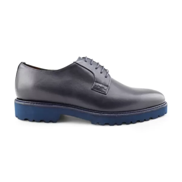 Uomo Otisopse Scarpe suola vibram-Scarpe Derby In Pelle Blu Da Uomo –