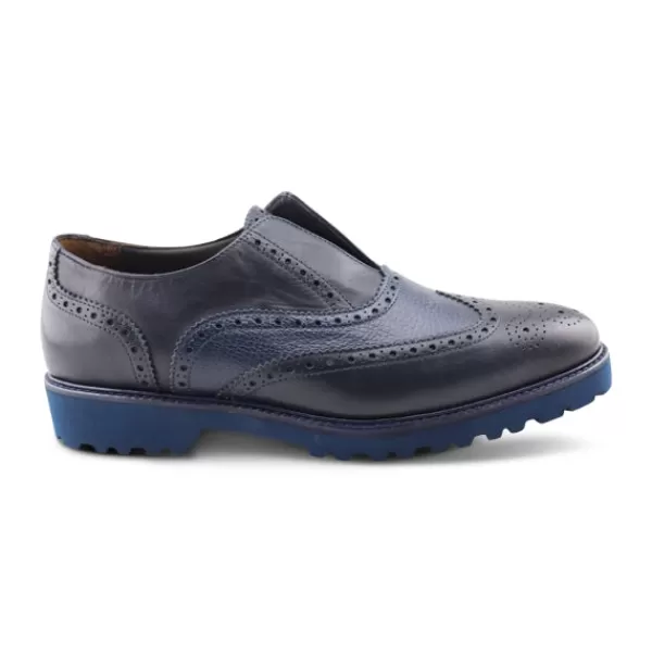 Uomo Otisopse Scarpe suola vibram-Scarpe Francesine In Pelle Blu Da Uomo –