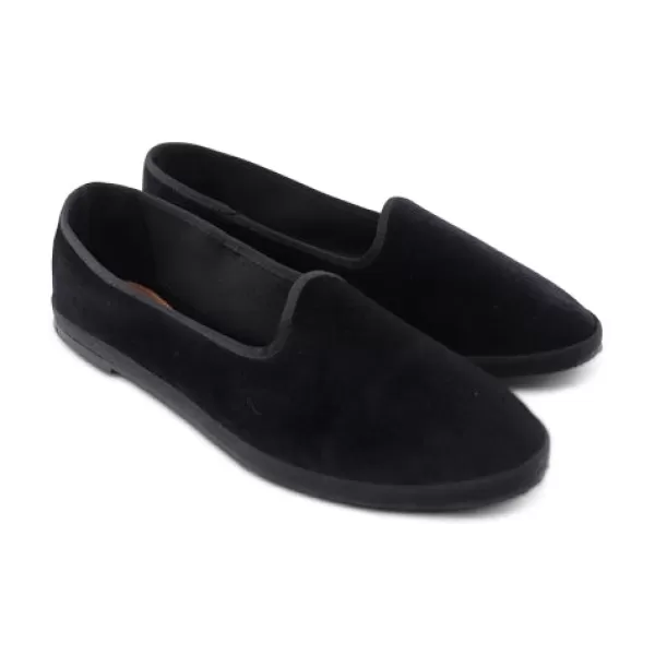 Donna Otisopse Ballerine-Scarpe Friulane Da Donna In Velluto Nero –