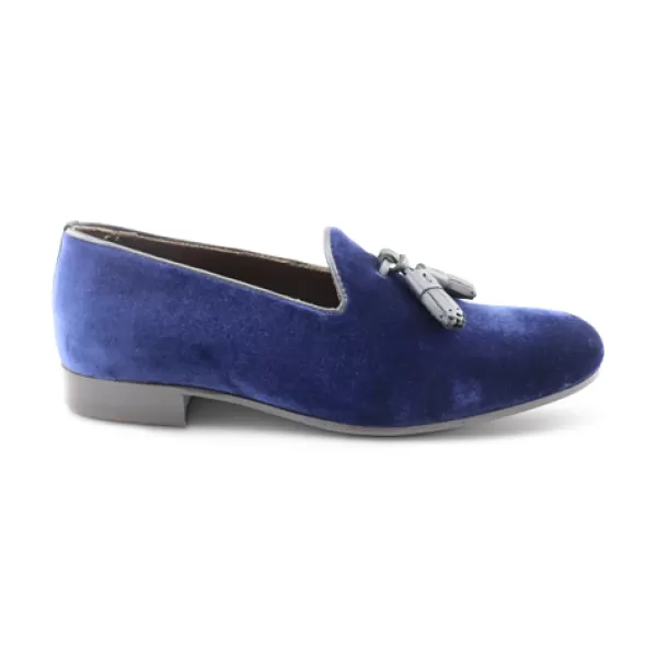 Uomo Otisopse Slippers-Slippers Blu Da Uomo In Velluto