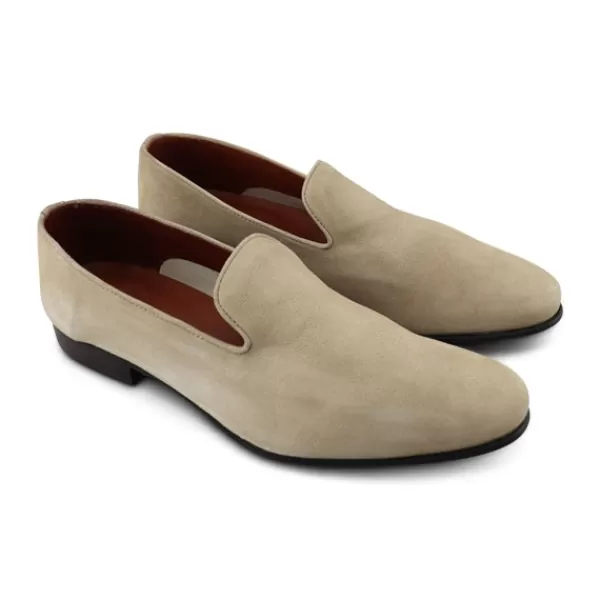 Uomo Otisopse Slippers-Slippers Da Uomo In Camoscio Beige –