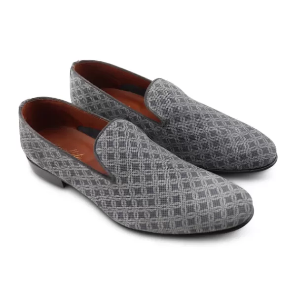 Uomo Otisopse Slippers-Slippers Grigie Da Uomo In Pelle –