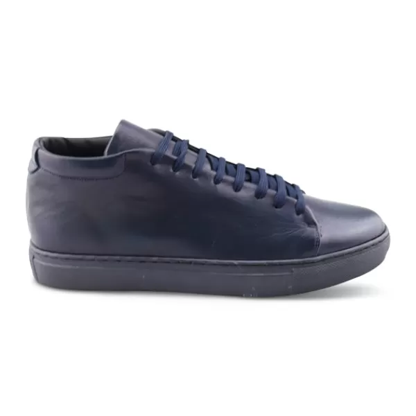 Uomo Otisopse Sneakers-Sneakers Alte Da Uomo In Pelle Blu –