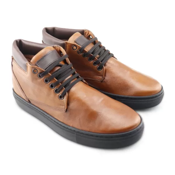 Uomo Otisopse Sneakers-Sneakers Alte Da Uomo In Pelle Marrone –