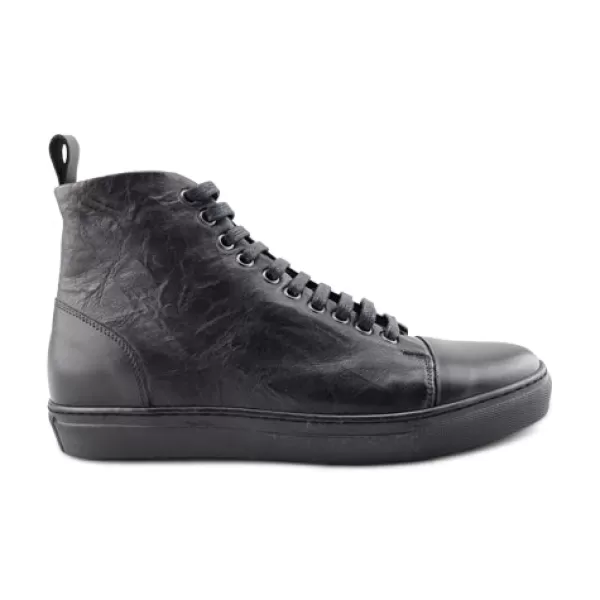 Uomo Otisopse Sneakers-Sneakers Alte Nere Da Uomo In Pelle –