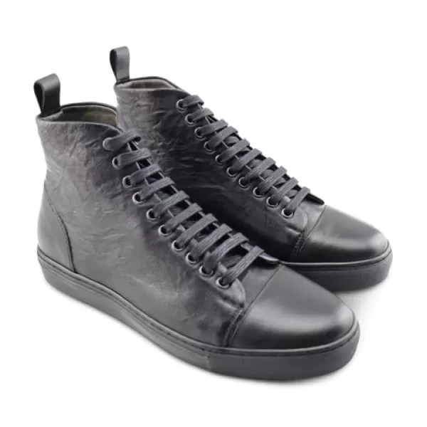 Uomo Otisopse Sneakers-Sneakers Alte Nere Da Uomo In Pelle –