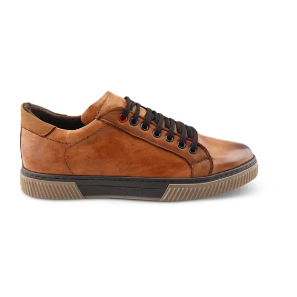 Uomo Otisopse Sneakers-Sneakers In Pelle Stropicciata Cuoio –