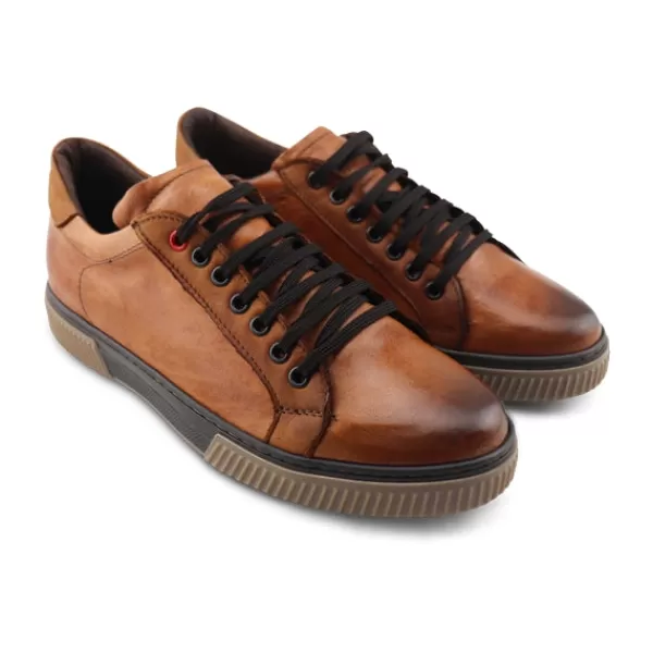 Uomo Otisopse Sneakers-Sneakers In Pelle Stropicciata Cuoio –