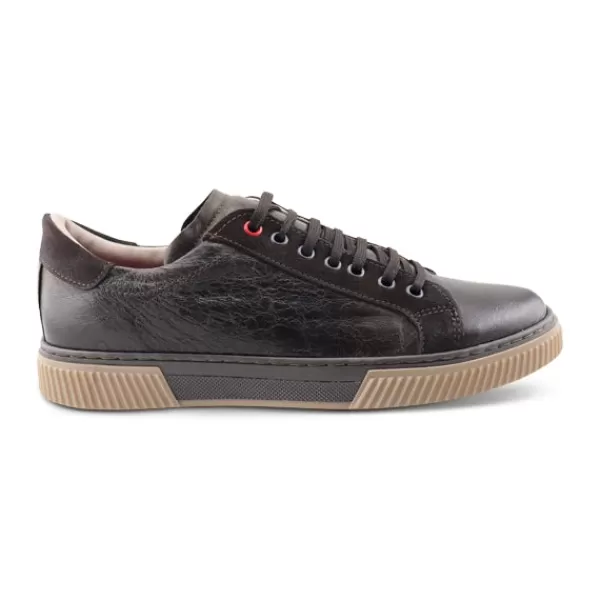 Uomo Otisopse Sneakers-Sneakers In Pelle Stropicciata Moro –