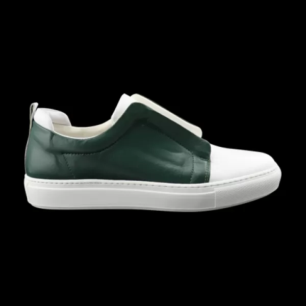 Uomo Otisopse Sneakers-Sneakers Per Uomo In Pelle Bianco E Verde